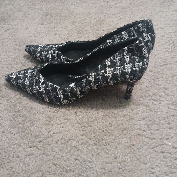 KOKO & Palenki black and white tweed heels Sz 9 EUC - Picture 4 of 9